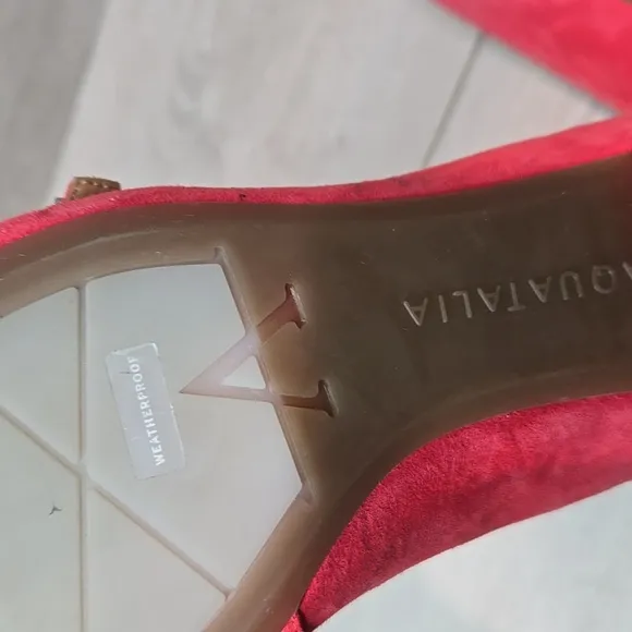 Aquatalia Women Weatherproof Pink The Pointed toe flats shoes sz 10M
