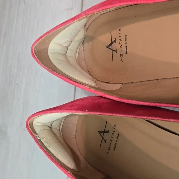 Aquatalia Women Weatherproof Pink The Pointed toe flats shoes sz 10M