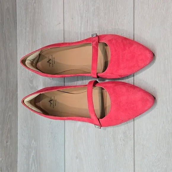 Aquatalia Women Weatherproof Pink The Pointed toe flats shoes sz 10M