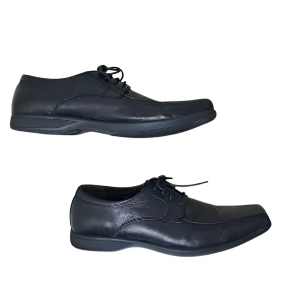 Asher Green Black Leather Oxfords Size 13