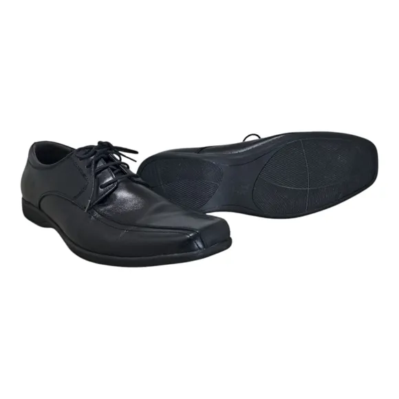 Asher Green Black Leather Oxfords Size 13