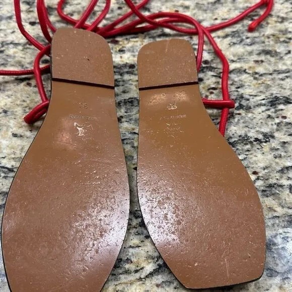 ATP Atelier Women’s‎ Red Wrap Italian Leather Sandals size 36 or 6/6.5 US