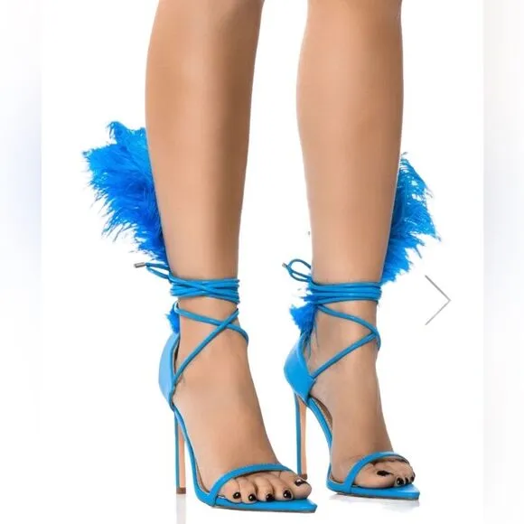 Azalea Wang Feather Sandals