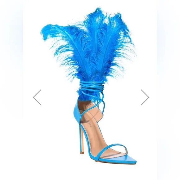 Azalea Wang Feather Sandals