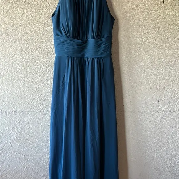 AZAZIE BONNIE Elegant Blue Halter Dress