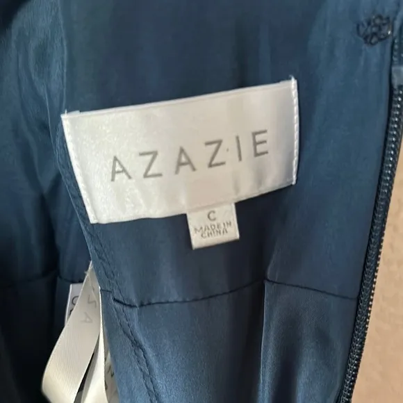 AZAZIE BONNIE Elegant Blue Halter Dress