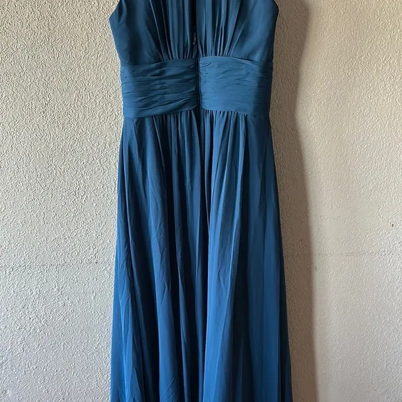 AZAZIE BONNIE Elegant Blue Halter Dress