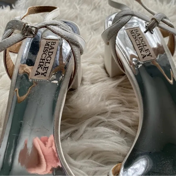 Badgley Mischka Karissa Embellished Strap Block Heel Sandals