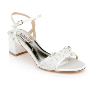 Badgley Mischka Karissa Embellished Strap Block Heel Sandals