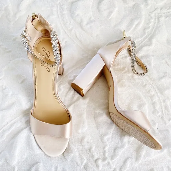 Badgley Mischka Louise Ankle Strap Heels Size 10 New $129