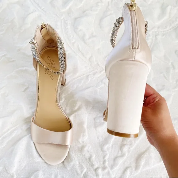 Badgley Mischka Louise Ankle Strap Heels Size 10 New $129