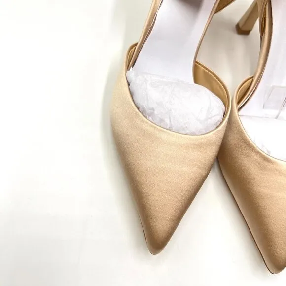 Badgley Mischka Womens Blaze Beige Nude Tan Latte Saint Heels Pumps Shoes