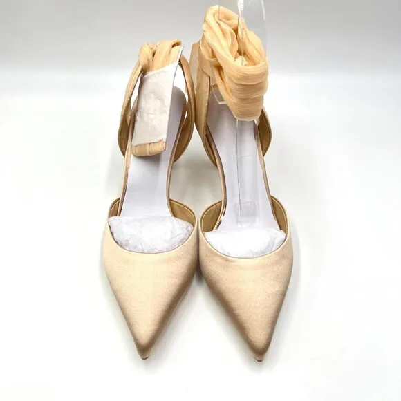 Badgley Mischka Womens Blaze Beige Nude Tan Latte Saint Heels Pumps Shoes