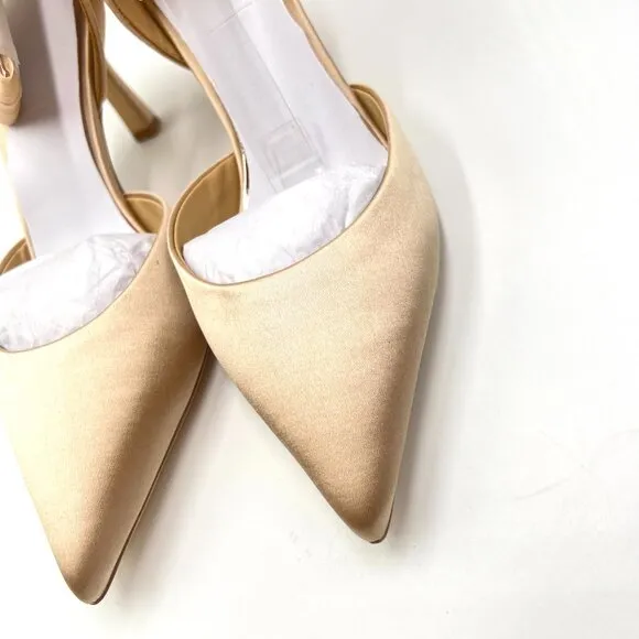 Badgley Mischka Womens Blaze Beige Nude Tan Latte Saint Heels Pumps Shoes