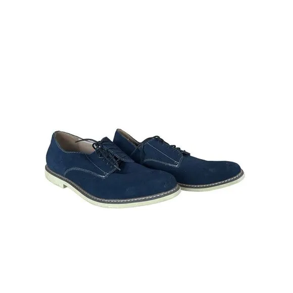 Banana Republic Mens Blue Lace Up Suede Oxford Dress Shoes Size 12