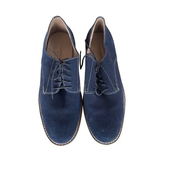 Banana Republic Mens Blue Lace Up Suede Oxford Dress Shoes Size 12