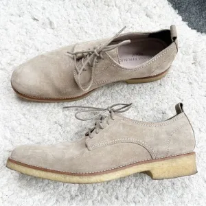 Banana Republic Tan Suede Ortholite Genuine Italian Leather Lace Up Oxfords