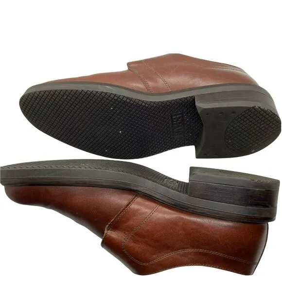 Bass Oxford Dress Size 9 M Shoes Men's Brown Leather Almond Toe Monk Strap