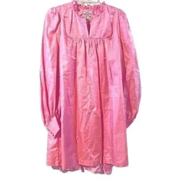Baum Und Pferdgarten Abernathy Rosebloom Pink Baby Doll Dress sz EU42 US12 Silk