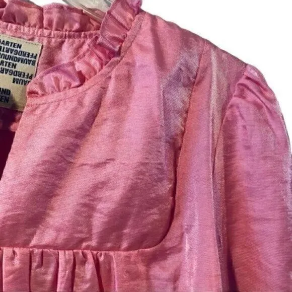 Baum Und Pferdgarten Abernathy Rosebloom Pink Baby Doll Dress sz EU42 US12 Silk