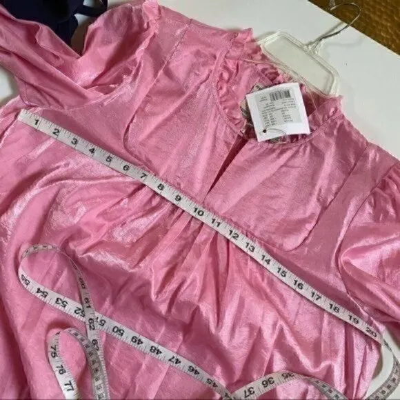 Baum Und Pferdgarten Abernathy Rosebloom Pink Baby Doll Dress sz EU42 US12 Silk