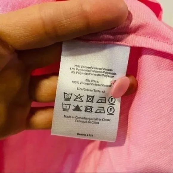 Baum Und Pferdgarten Abernathy Rosebloom Pink Baby Doll Dress sz EU42 US12 Silk