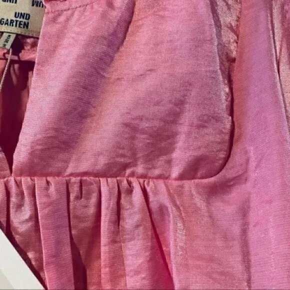 Baum Und Pferdgarten Abernathy Rosebloom Pink Baby Doll Dress sz EU42 US12 Silk
