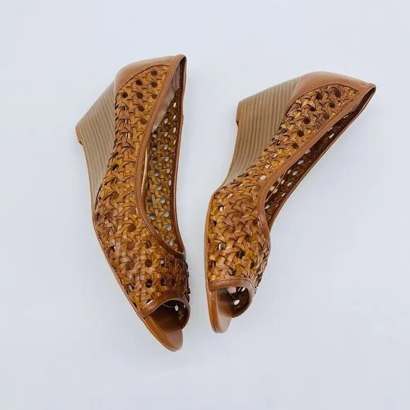 bcbgeneration leather open toe pump shoes