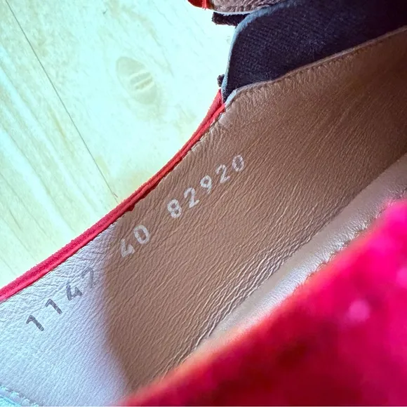 BeautiFeel Anise Suede Flat Loafer Shoes in Cherry  Red 9.5