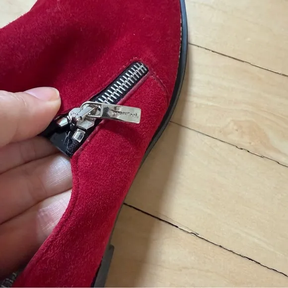 BeautiFeel Anise Suede Flat Loafer Shoes in Cherry  Red 9.5