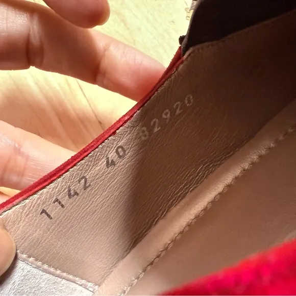 BeautiFeel Anise Suede Flat Loafer Shoes in Cherry  Red 9.5