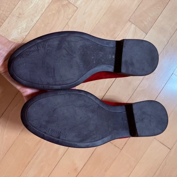 BeautiFeel Anise Suede Flat Loafer Shoes in Cherry  Red 9.5