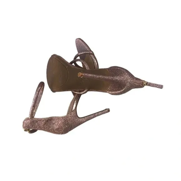 Bebe Berdine Pink Glittery High Heels Size 7.5.