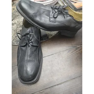 Beledere Bay Bridge Black Leather Oxford Loafers Men's Size 10 EEE
