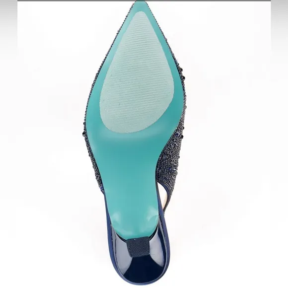 BETSEY JOHNSON - Clark Rhinestone Slingback Pumps