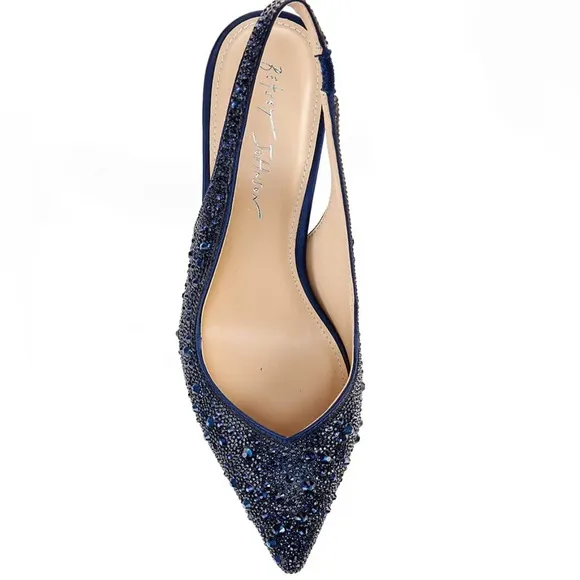 BETSEY JOHNSON - Clark Rhinestone Slingback Pumps