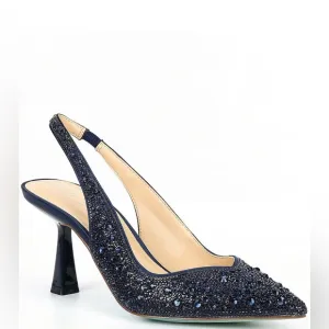 BETSEY JOHNSON - Clark Rhinestone Slingback Pumps