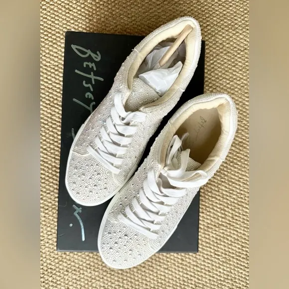 Betsey Johnson Sidny Ivory Pearl Sneakers 7.5 | NIB | Perfect for Wedding, Dress
