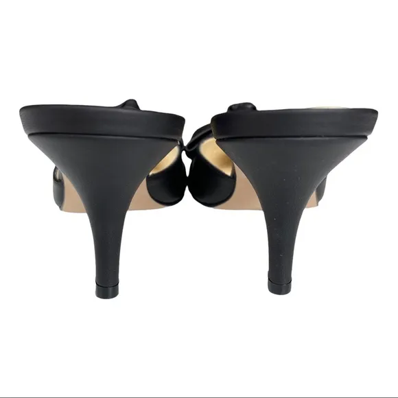 Beyond Skin Shoes Women’s 40 Black Vegan Leather High Heel Mules Handmade NWOT