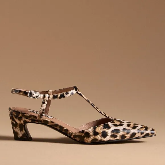 Bibi Lou Pointed Toe T strap Heel/ Anthropologie