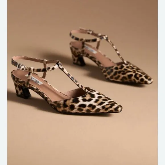 Bibi Lou Pointed Toe T strap Heel/ Anthropologie