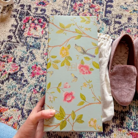Birdies The Starling Pink Blush Velvet Velour Casual Slip-On Loafers 🩷