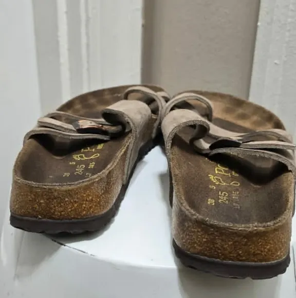 🌴Birkenstock Papillio Mayari Germany Strappy Gray Leather Sandals Size L7 / M5