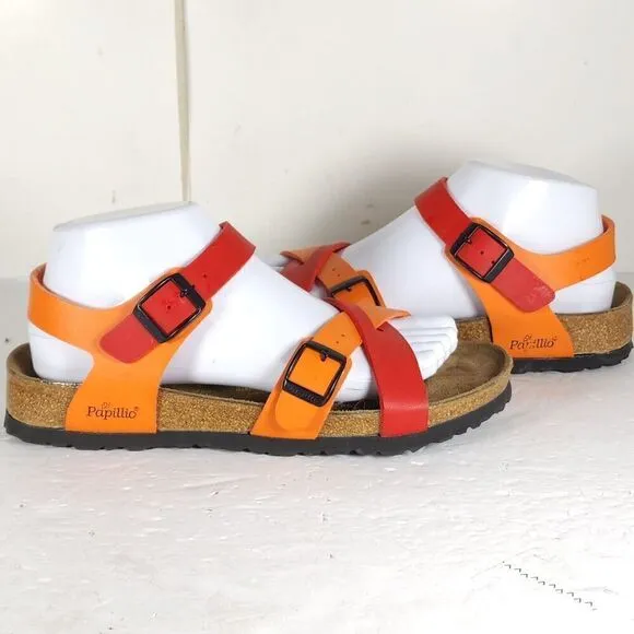 Birkenstock Papillio Women's Yara EU38 US7 Multicolor Flat Strappy Sandals Rare