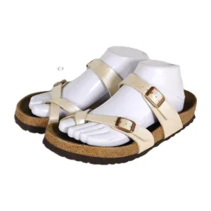 Birkenstock Women's Mayari US8 EU39 BirkoFlor Pearl White Strappy Slide sandals