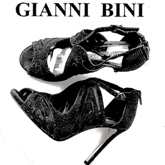 Black Beaded &amp; Embellished Stiletto Heels!
