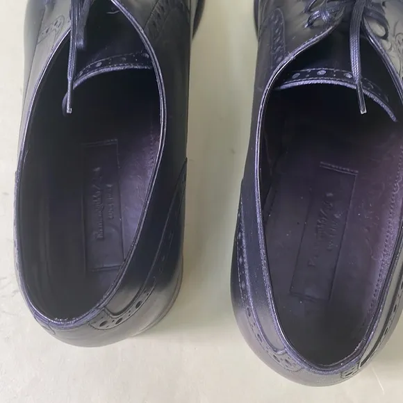 Black Ermenegildo Zegna leather dressing shoes