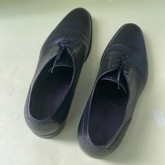Black Ermenegildo Zegna leather dressing shoes