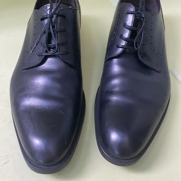 Black Ermenegildo Zegna leather dressing shoes