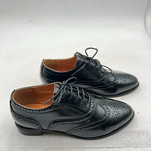 Black Men's Stylish Closed Cap Toe Low Heel Derby Oxfords Lace-Up Dress Shoes
